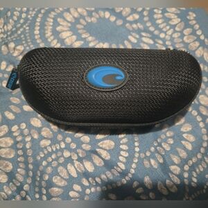 Costa Black Zippered Sunglasses Case with Blue Logo.